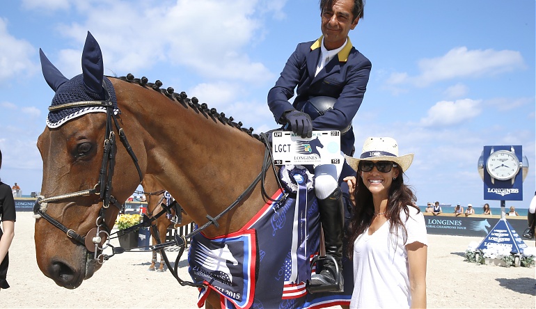 Carlos Lopez wins the first class at the Longines Global Champions Tour in Miami