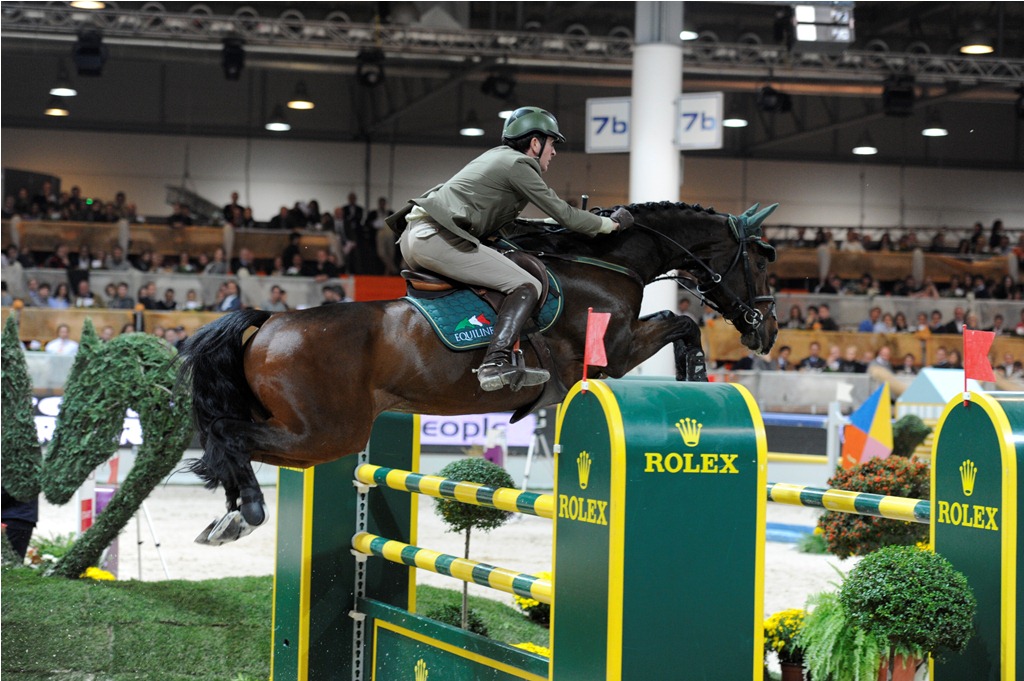 Roberto Cristofoletti, campione italiano in carica, secondo in un GP 1,55m in Svezia
