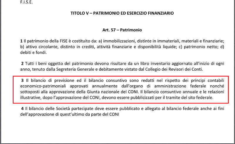 Bilanci Fise… perchè non sono online?