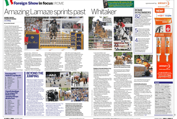 Lo Csio Piazza di Siena riceve i complimenti della stampa straniera